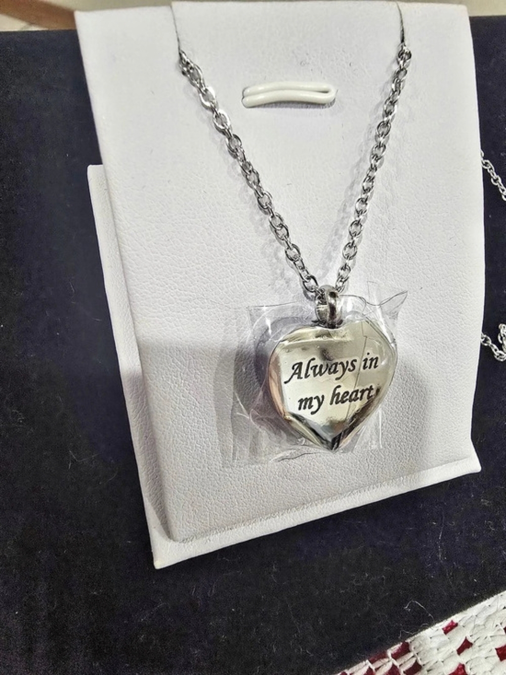 Always In My Heart Urn Necklace, Silver